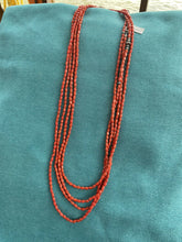 Load image into Gallery viewer, Amazing Coral And Sterling Silver 60 Inch Necklace