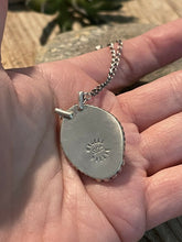 Load image into Gallery viewer, Navajo Sterling Silver And Morenci Turquoise Stone Southwest Necklace Signed