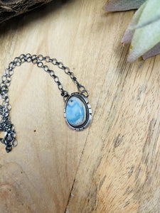 Navajo Sterling Silver & Golden Hills Turquoise Necklace Signed