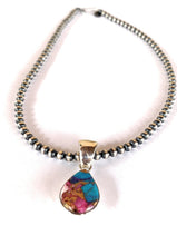 Load image into Gallery viewer, Navajo Pink Dream Mohave &amp; Sterling Silver Handmade Pendant