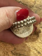 Load image into Gallery viewer, Navajo Blue Rainbow Opal &amp; Sterling Silver Ring Size 7