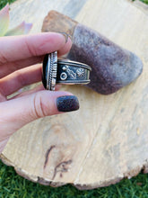 Load image into Gallery viewer, Navajo Sterling Silver &amp; Black Onyx Ring Size 13.5 Signed