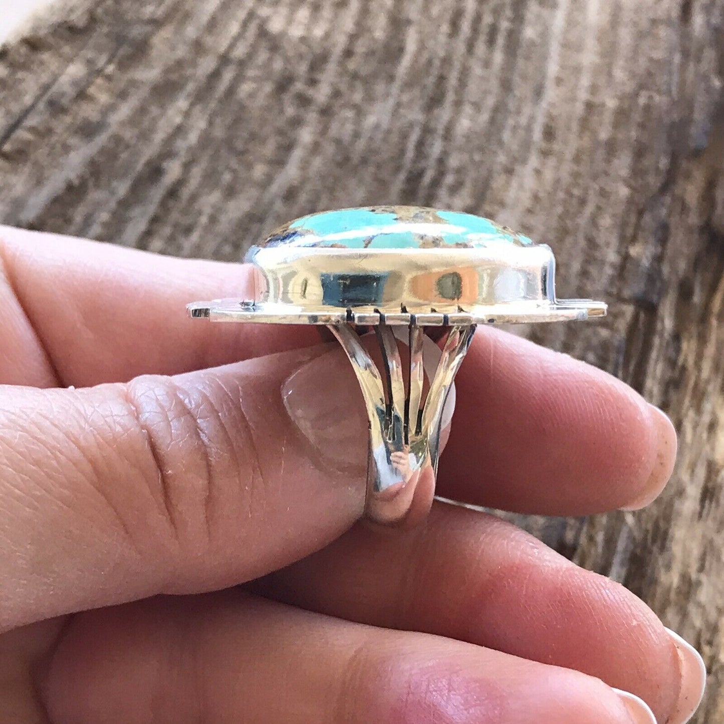 Navajo Royston Turquoise & Sterling Ring Size 6.