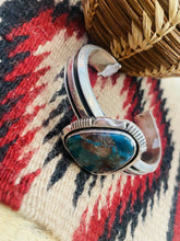 Load image into Gallery viewer, Vintage Navajo Royston Turquoise &amp; Sterling Silver Cuff Bracelet Signed