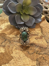 Load image into Gallery viewer, Navajo Southwest Styling Turquoise &amp; Sterling Silver Statement Ring Size 9.5