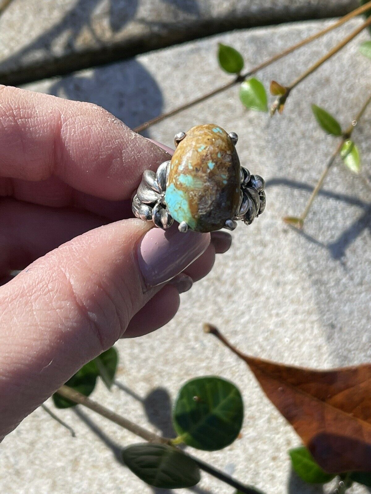 Navajo Sterling Silver Royston Turquoise Amazing Ring Size 6