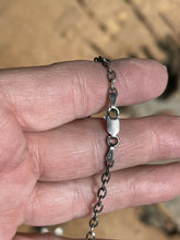 Load image into Gallery viewer, Stunning Navajo Purple Spiny and Sterling 5 Stone Multi Shape Lariat Necklace