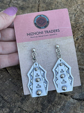 Load image into Gallery viewer, Navajo Sterling Silver Southwest Dangle Earrings Signed