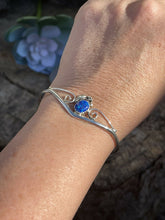 Load image into Gallery viewer, Navajo Sterling Silver Bright Blue Opal Bracelet