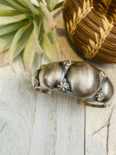 Load image into Gallery viewer, Navajo Sterling Silver Concho Cuff Bracelet By Emer Thompson