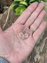 Load image into Gallery viewer, Zuni Iridescent Pink Opal &amp; Sterling Silver Heart Pendant