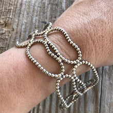 Load image into Gallery viewer, Navajo Bead Sterling Silver Bracelet Cuff