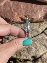 Load image into Gallery viewer, Navajo Sterling Silver &amp; Red Coral Cuff Bracelet Signed