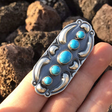Load image into Gallery viewer, Navajo Sterling Silver  Turquoise 5 Stone Ring