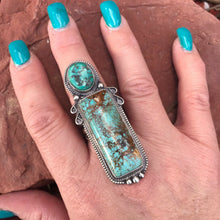 Load image into Gallery viewer, Stunning! Navajo Royston and Sterling Silver Ring Sz 6.5