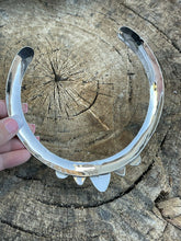Load image into Gallery viewer, Navajo Sterling Silver  White Buffalo 5 Stone Choker Necklace Signed