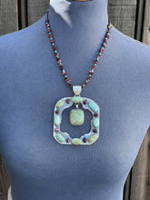 Load image into Gallery viewer, Beautiful Navajo Sterling Silver Royston  Stone &amp; Purple  Pendant Signed