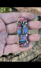 Load image into Gallery viewer, Navajo Pink Dream Mohave &amp; Sterling Silver 5 Stone Ring