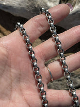Load image into Gallery viewer, Navajo Tibetan Turquoise &amp; Spiny Sterling Drop Cluster Necklace Signed