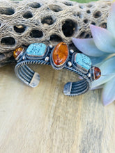 Load image into Gallery viewer, Navajo Sterling Silver Multi Stone Cuff