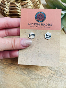 Hopi Overlaid Sterling Silver Stud Earrings