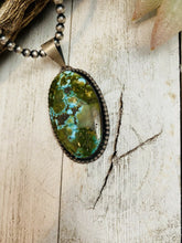 Load image into Gallery viewer, Navajo Sterling Silver &amp; Sonoran Mountain Turquoise Pendant