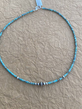Load image into Gallery viewer, Navajo Turquoise Sterling Silver  Pearl Beaded 17” Necklace 4mm