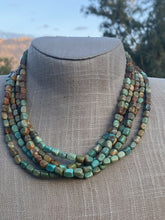 Load image into Gallery viewer, Royston Turquoise &amp; Sterling Silver Beaded 14 Inch Necklace