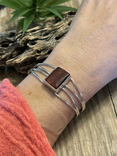 Load image into Gallery viewer, Navajo Spiny Sterling Silver  Bracelet Loop Cuff Stamped Begay