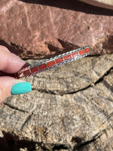 Load image into Gallery viewer, Navajo Sterling Silver &amp; Red Coral Cuff Bracelet Signed
