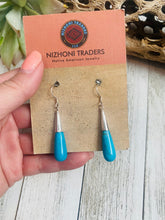 Load image into Gallery viewer, Navajo Kingman Turquoise &amp; Sterling Cone Dangles