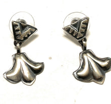 Load image into Gallery viewer, Navajo Sterling Silver Handmade Dangles Earrings