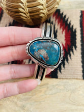 Load image into Gallery viewer, Vintage Navajo Royston Turquoise &amp; Sterling Silver Cuff Bracelet Signed