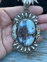 Load image into Gallery viewer, Sheila Tso Golden Hill’s Turquoise &amp; Sterling Silver Pendant Signed
