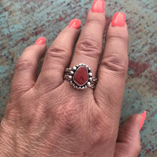 Load image into Gallery viewer, Navajo Sterling Silver Natural Red Coral Ring