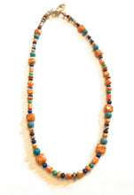 Load image into Gallery viewer, Navajo Sterling Silver &amp; Multi Stone Beaded Necklace