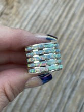 Load image into Gallery viewer, Navajo Sterling Silver Iridescent Opal Stacked Ring