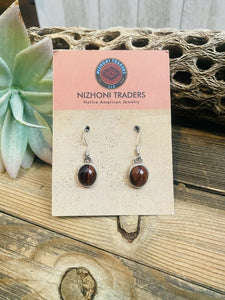 Vintage Old Pawn Navajo Labradorite & Sterling Silver Dangle Earrings