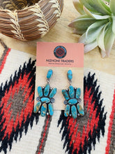 Load image into Gallery viewer, Navajo Jacqueline Silver Royston Turquoise &amp; Sterling Silver Dangle Earrings