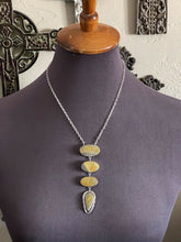 Load image into Gallery viewer, Navajo Bumble Bee Jasper &amp; Sterling Silver Lariat Necklace