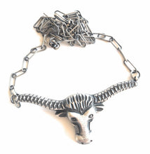 Load image into Gallery viewer, Navajo Sterling Silver Longhorn Statement Necklace By Artist Kevin Billah