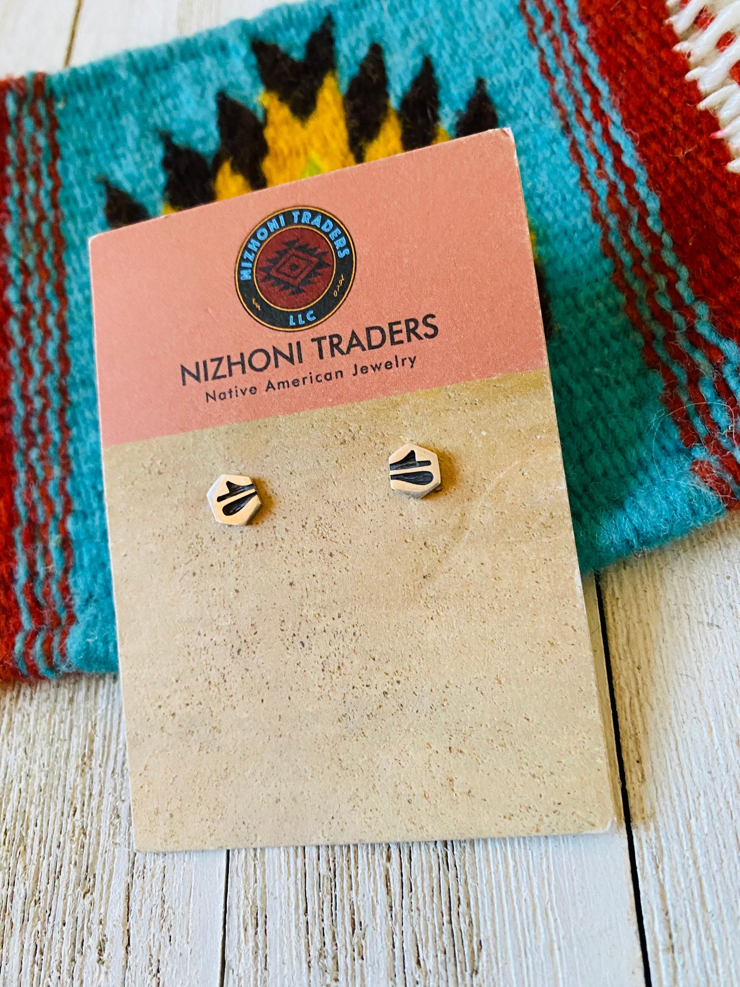 Hopi Overlaid Sterling Silver Stud Earrings