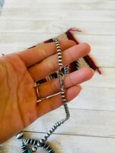 Load image into Gallery viewer, Navajo Turquoise &amp; Sterling Silver Pearl Beaded Jacla Necklace