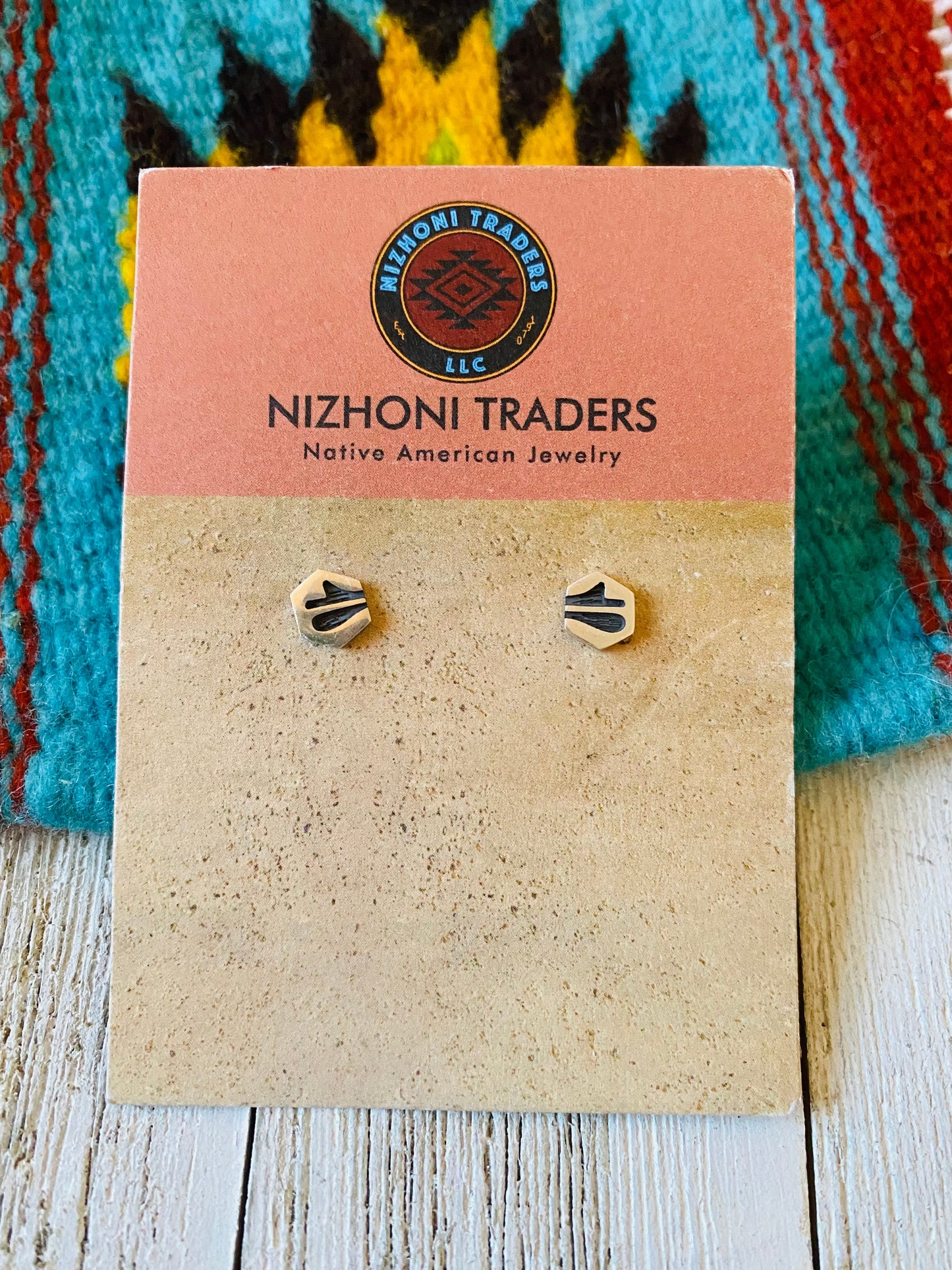 Hopi Overlaid Sterling Silver Stud Earrings