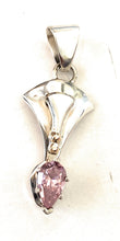 Load image into Gallery viewer, Navajo Pink Fluorite &amp; Sterling Silver Pendant