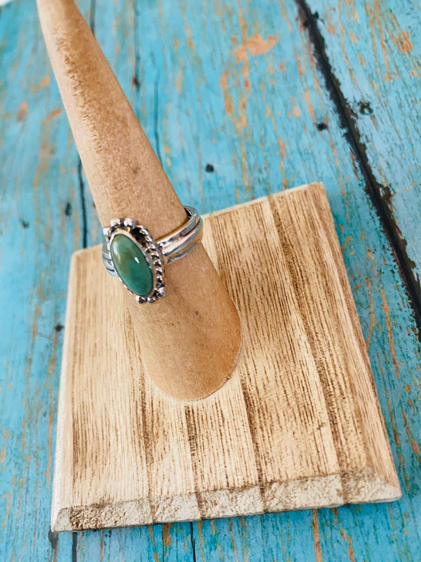 Navajo Royston Turquoise & Sterling Silver Ring Size 5.5