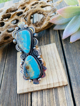Load image into Gallery viewer, Navajo Kingman Turquoise &amp; Sterling Silver Adjustable Ring