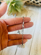 Load image into Gallery viewer, Navajo Sterling Silver &amp; White Buffalo Necklace Signed