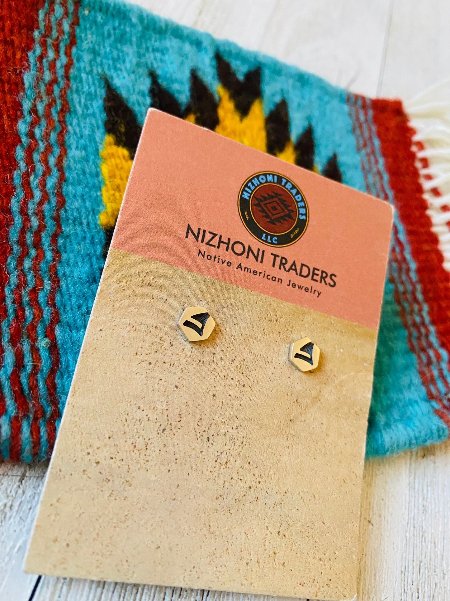 Hopi Overlaid Sterling Silver Stud Earrings