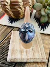 Load image into Gallery viewer, Navajo Sterling Silver Cross Ring Size 6.5 By Tim Yazzie